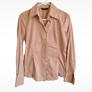 Vintage ZARA Light Pink Button‑Up Fitted Shirt